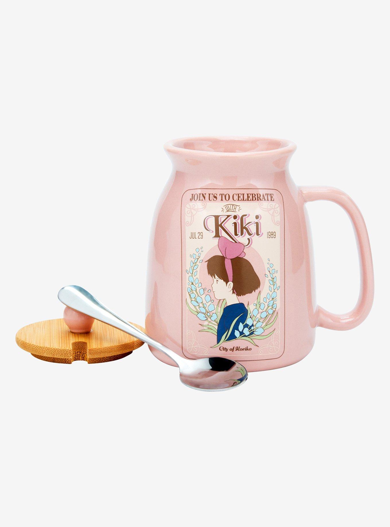 Studio Ghibli® Kiki's Delivery Service Kiki Party Invite Lidded Mug with Spoon — BoxLunch Exclusive, , hi-res