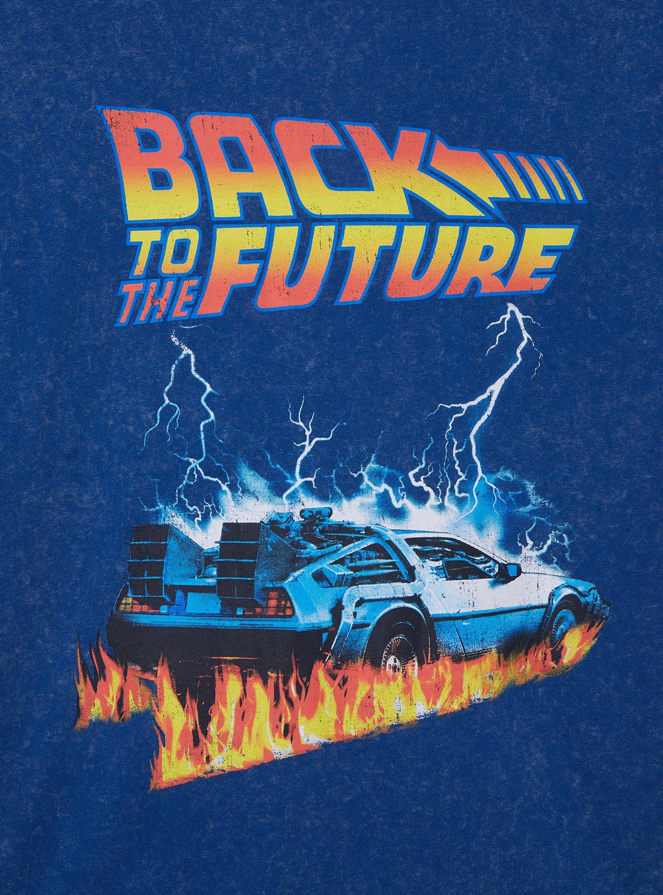 Back to the Future Vintage DMC DeLorean Poster T-Shirt — BoxLunch Exclusive, MINERAL BLACK, alternate