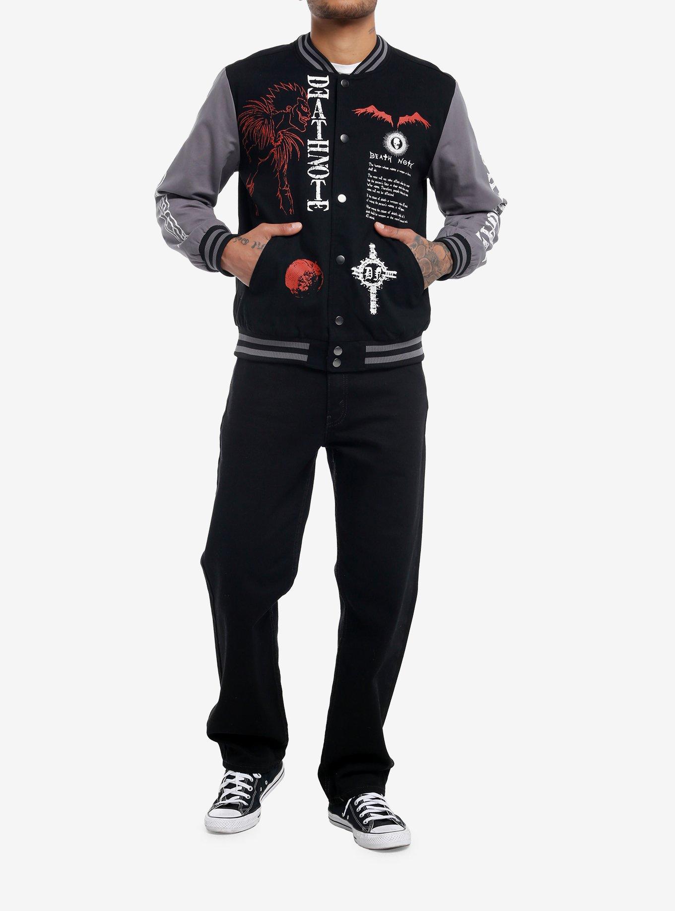Death Note Hooded Varsity Jacket, RED, alternate