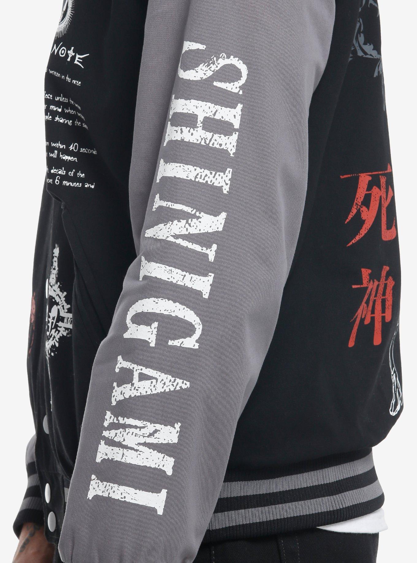 Death Note Hooded Varsity Jacket, RED, alternate