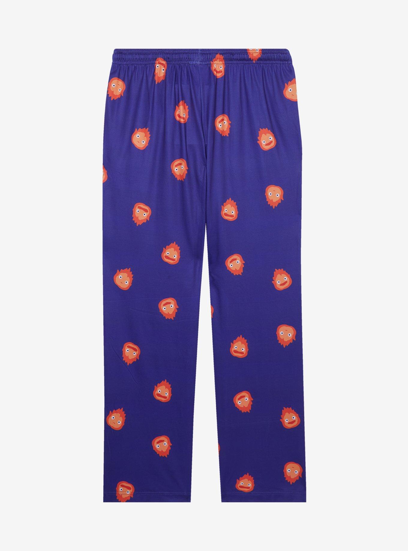 Studio Ghibli Howl's Moving Castle Calcifer Allover Print Sleep Pants — BoxLunch Exclusive, BLACK, alternate