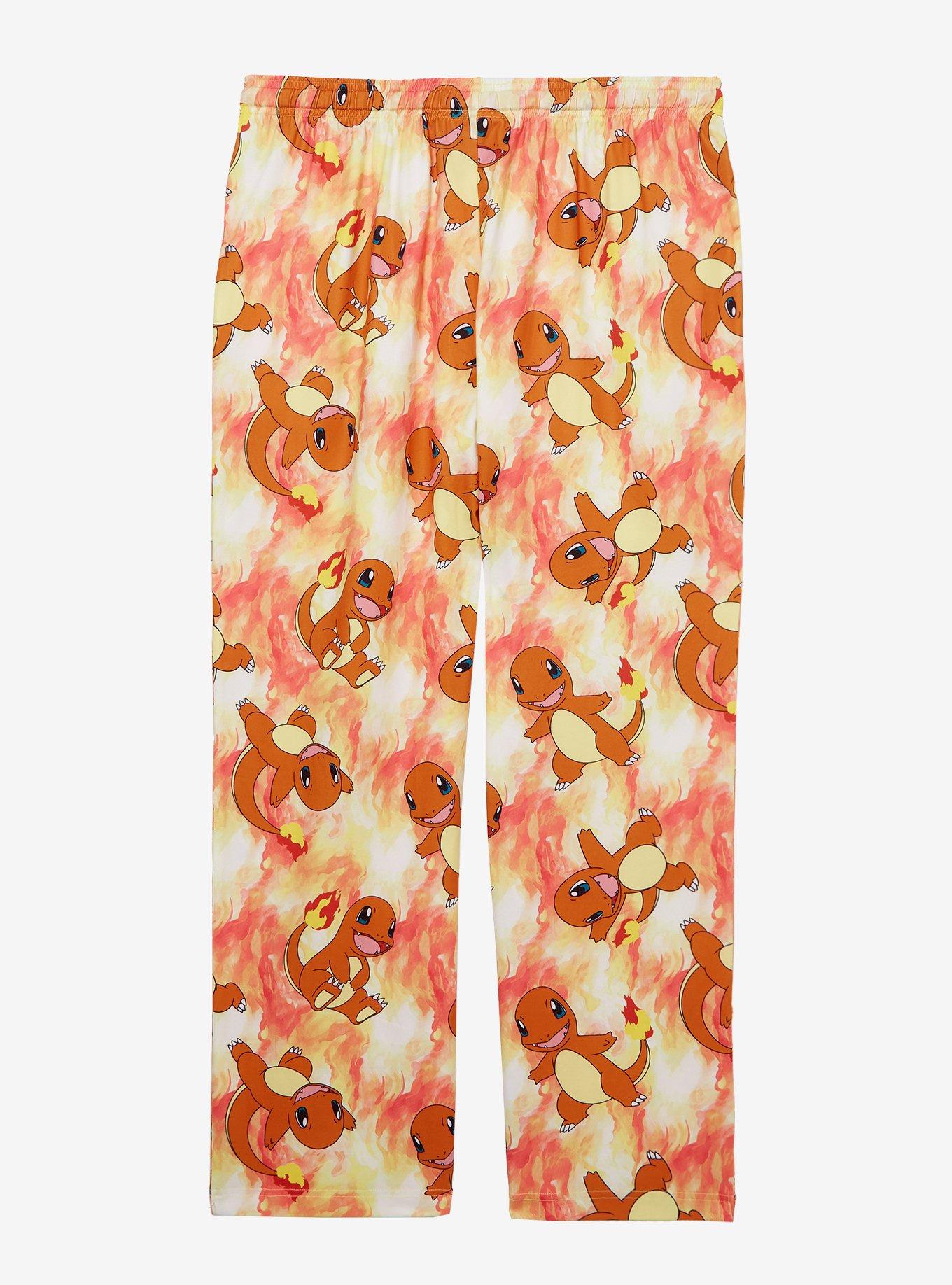 Pokémon Charmander Allover Print Sleep Pants — BoxLunch Exclusive, ORANGE, alternate