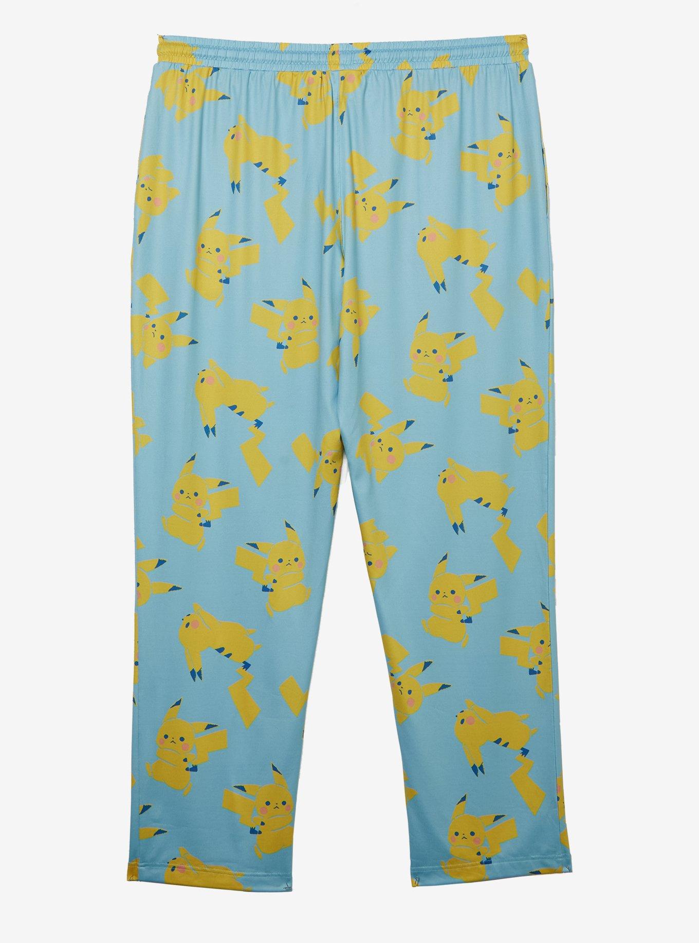 Pok&eacute;mon Pikachu Allover Print Women's Plus Size Sleep Pants - BoxLunch Exclusive, SLATE, alternate
