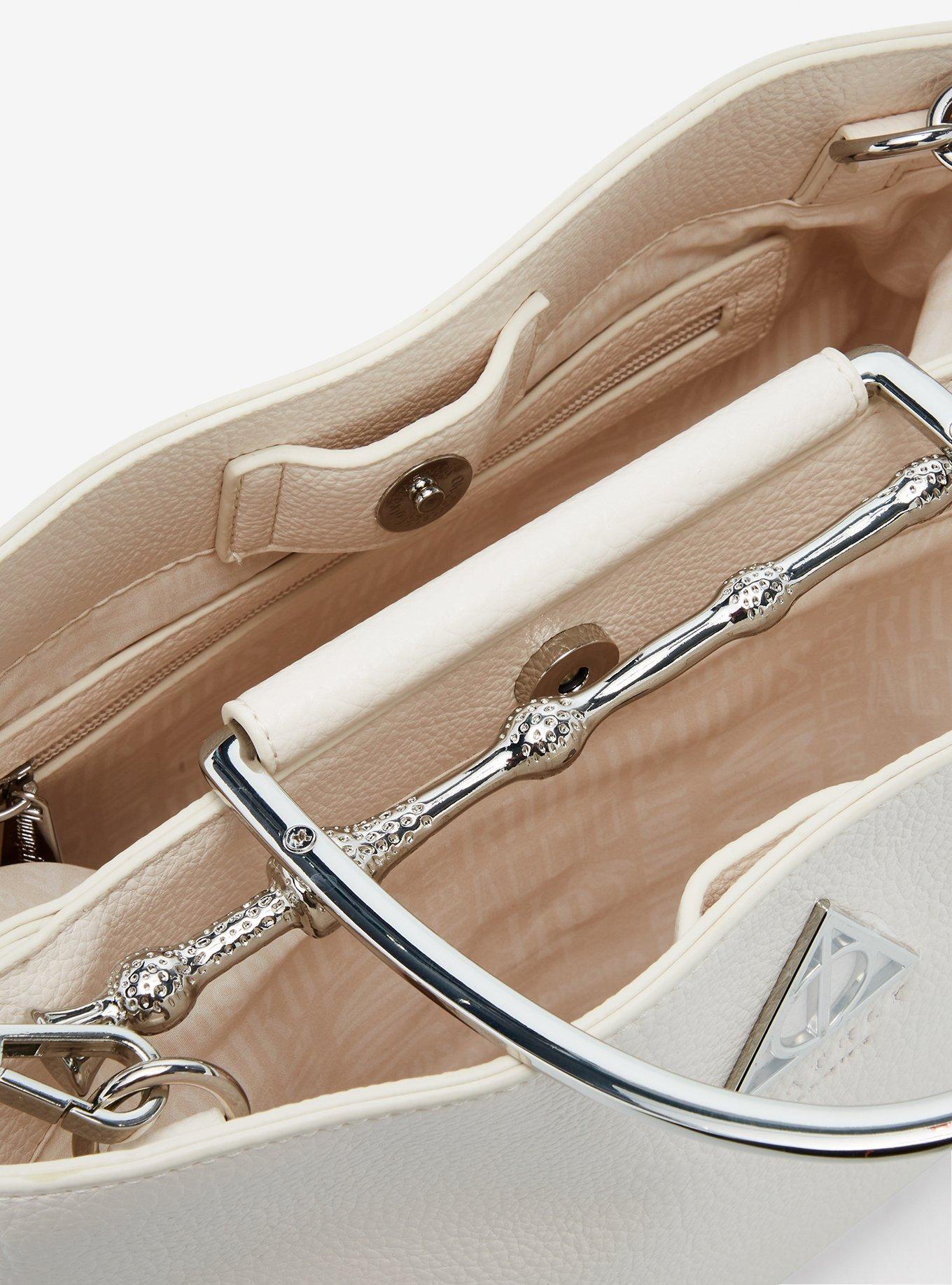 Loungefly Harry Potter Deathly Hallows Elder Wand Cream (New Pebble Texture) Handbag - BoxLunch Exclusive