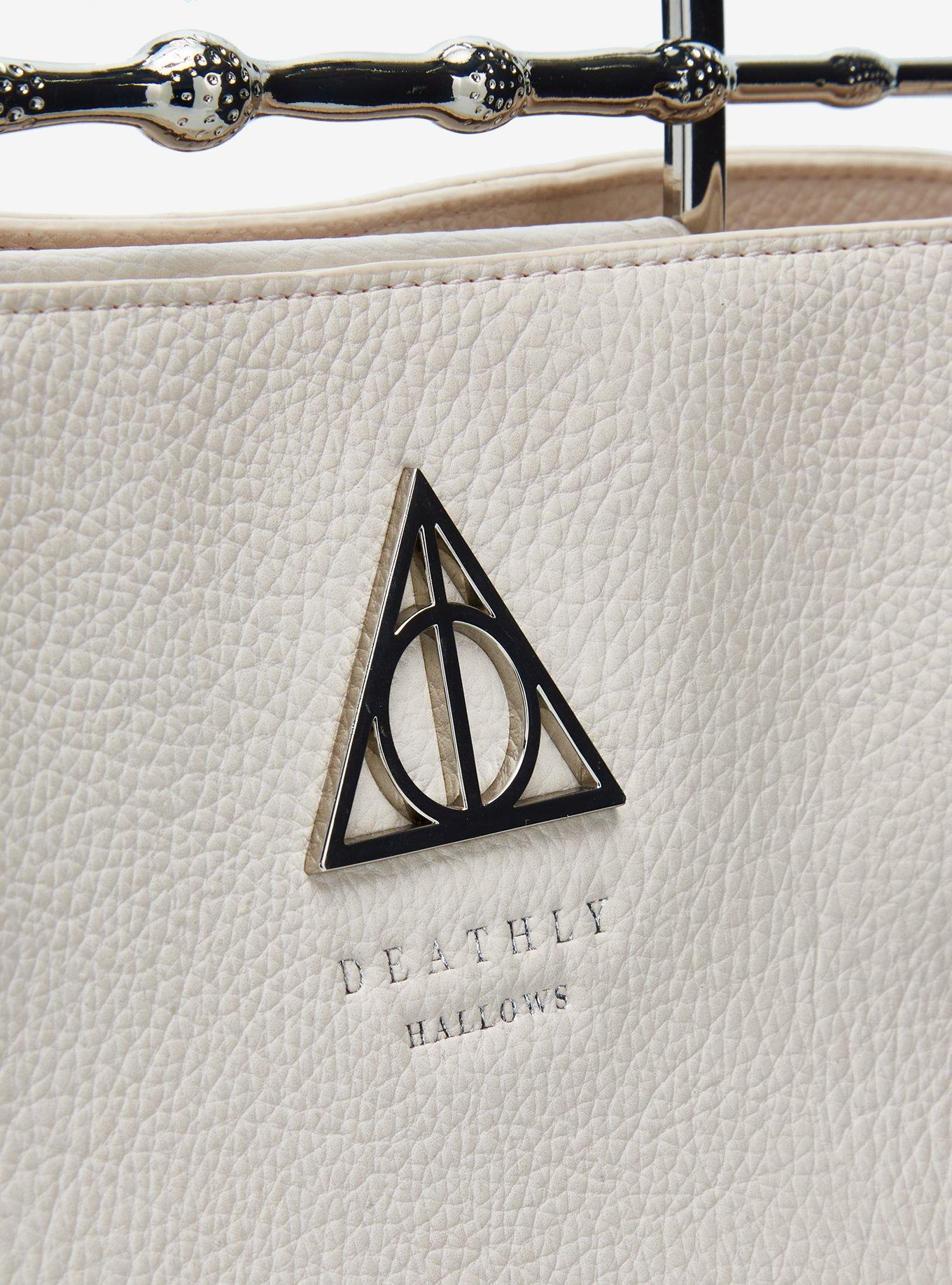 Loungefly Harry Potter Deathly Hallows Elder Wand Cream (New Pebble Texture) Handbag - BoxLunch Exclusive