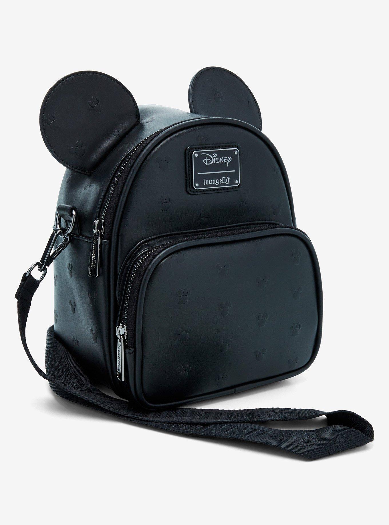 【Loungefly】ディズニー ミッドナイトブラック バックパック Disney Adjustable Padded Shoulder Straps Backpack, Black and