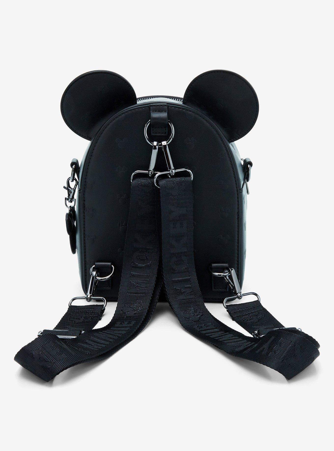 Loungefly Disney Mickey & Minnie Mouse Silhouette Allover Embossed Convertible Mini Backpack - BoxLunch Exclusive, , alternate