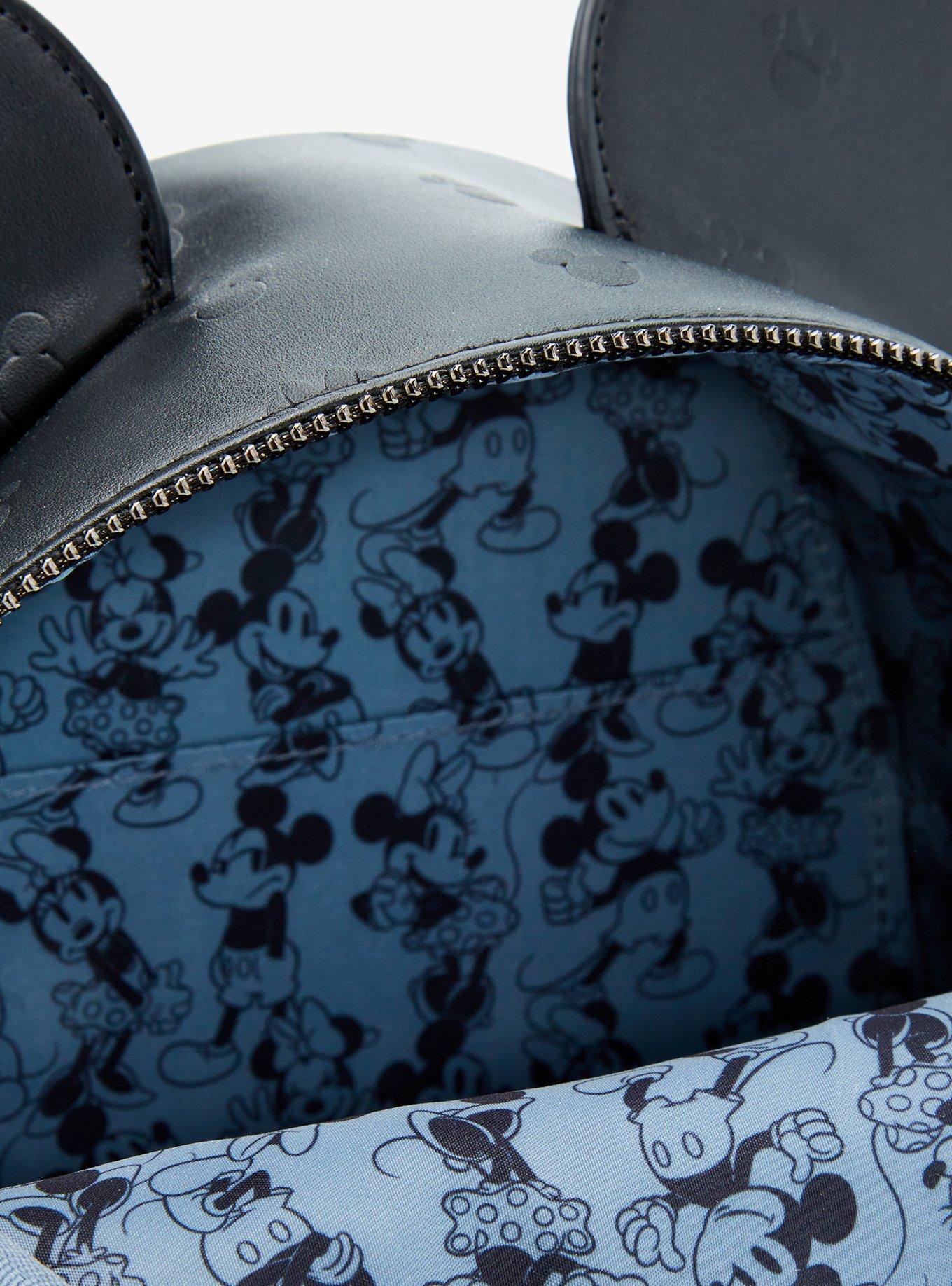 Loungefly Disney Mickey & Minnie Mouse Silhouette Allover Embossed Convertible Mini Backpack - BoxLunch Exclusive, , alternate