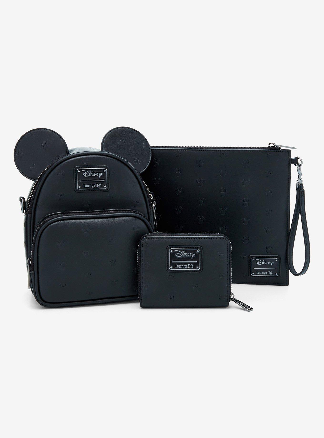 Loungefly Disney Mickey & Minnie Mouse Silhouette Allover Embossed Convertible Mini Backpack - BoxLunch Exclusive, , alternate