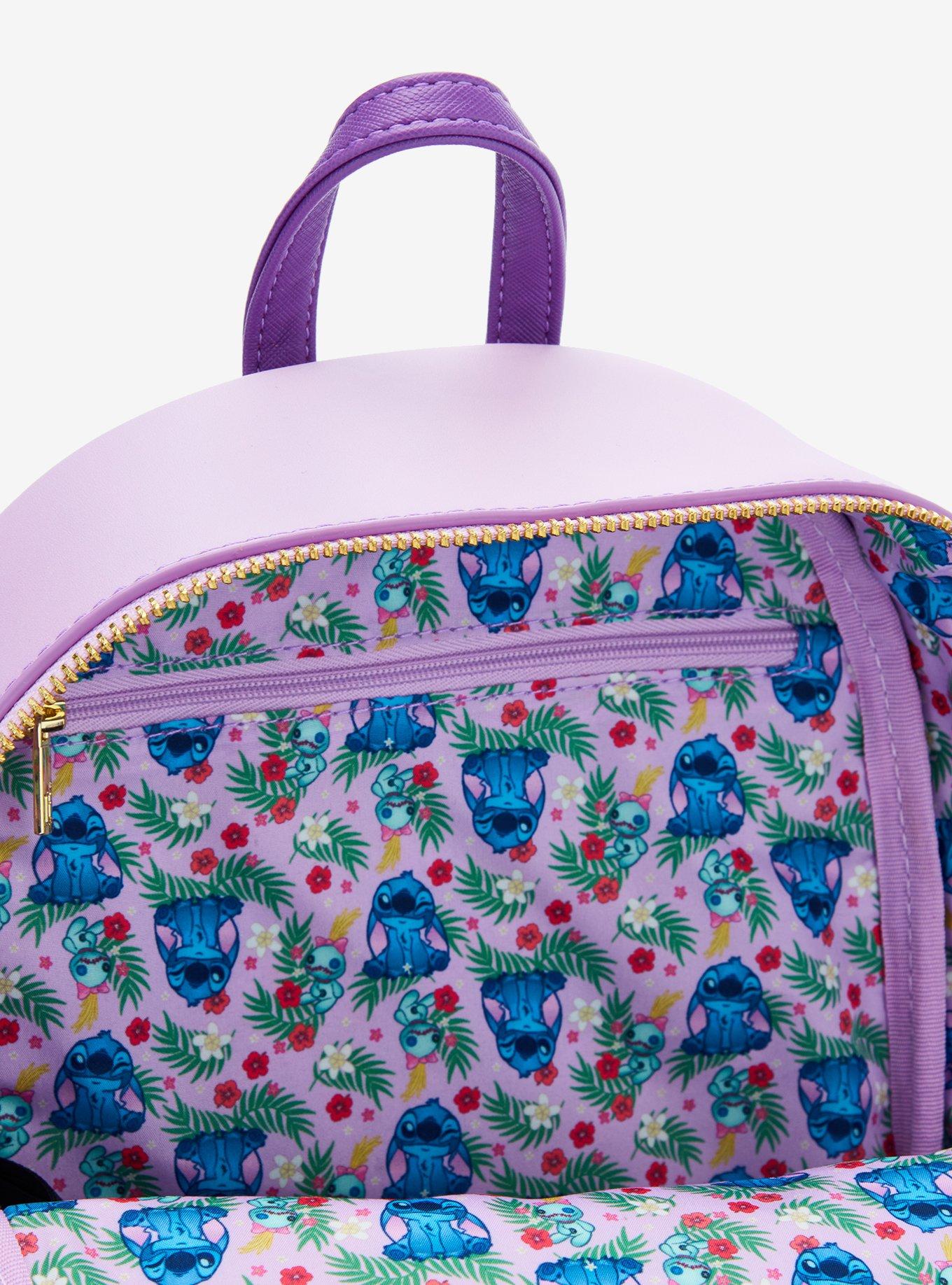 Loungefly Disney Lilo & Stitch Scrump & Stitch Reading Floral Mini Backpack - BoxLunch Exclusive, , alternate