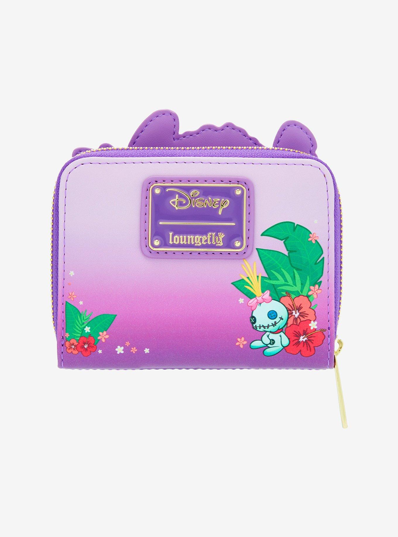 Loungefly Disney Lilo & Stitch Scrump & Stitch Reading Floral Small Zip Wallet - BoxLunch Exclusive, , alternate