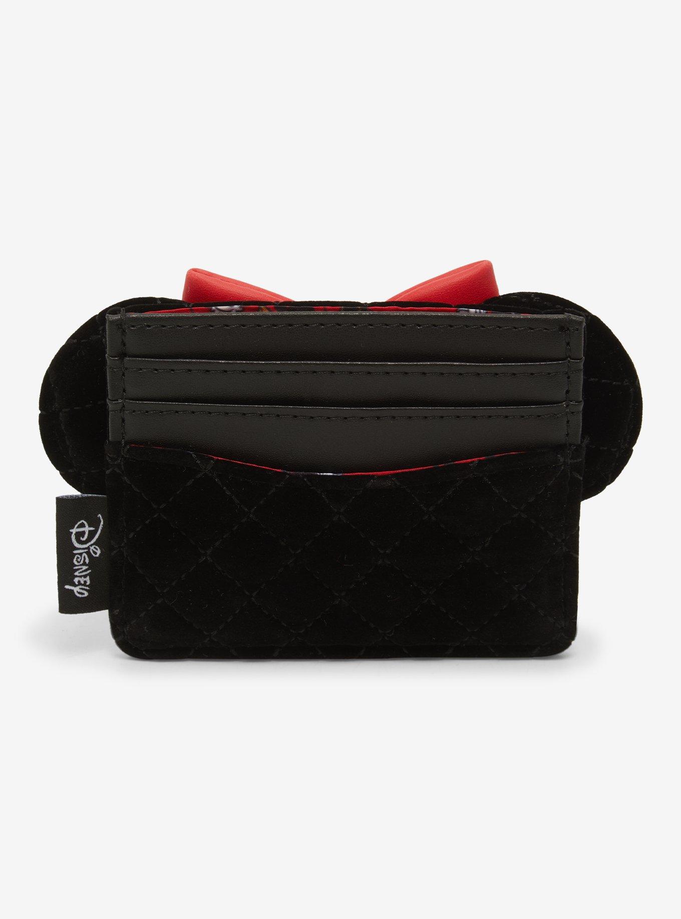 Loungefly Disney Minnie Mouse Quilted Velvet Ears Cardholder - BoxLunch Exclusive, , hi-res