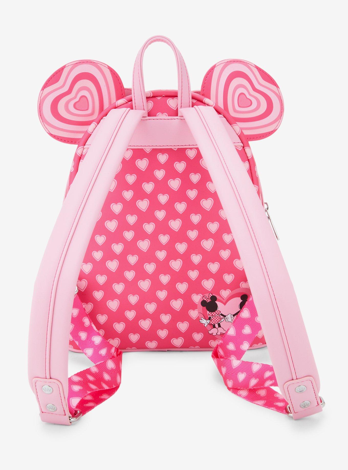 Loungefly Disney Mickey & Minnie Mouse Heart Ears Mini Backpack- BoxLunch Exclusive, , alternate