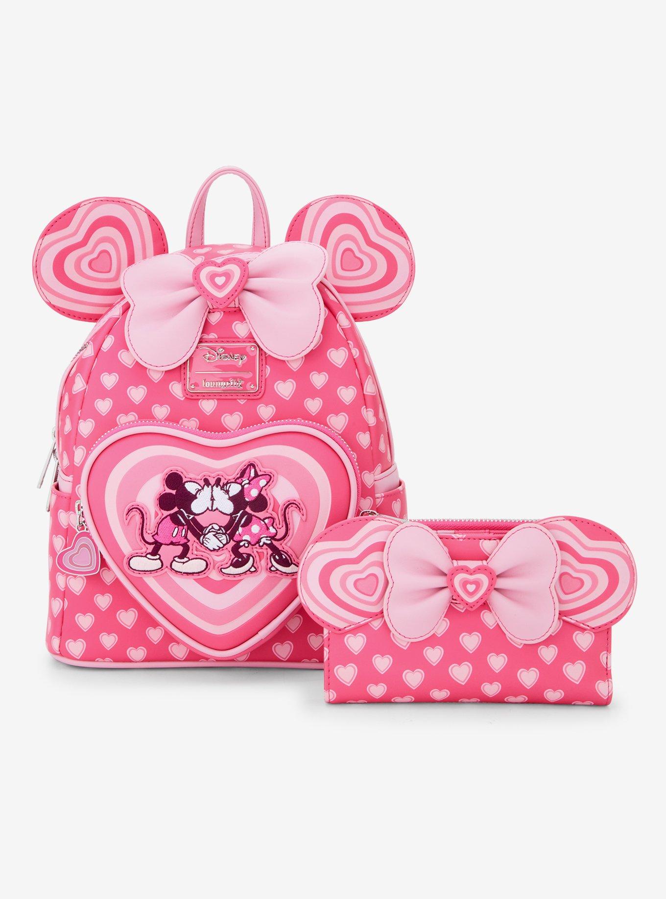 Loungefly Disney Mickey & Minnie Mouse Heart Ears Mini Backpack- BoxLunch Exclusive, , alternate