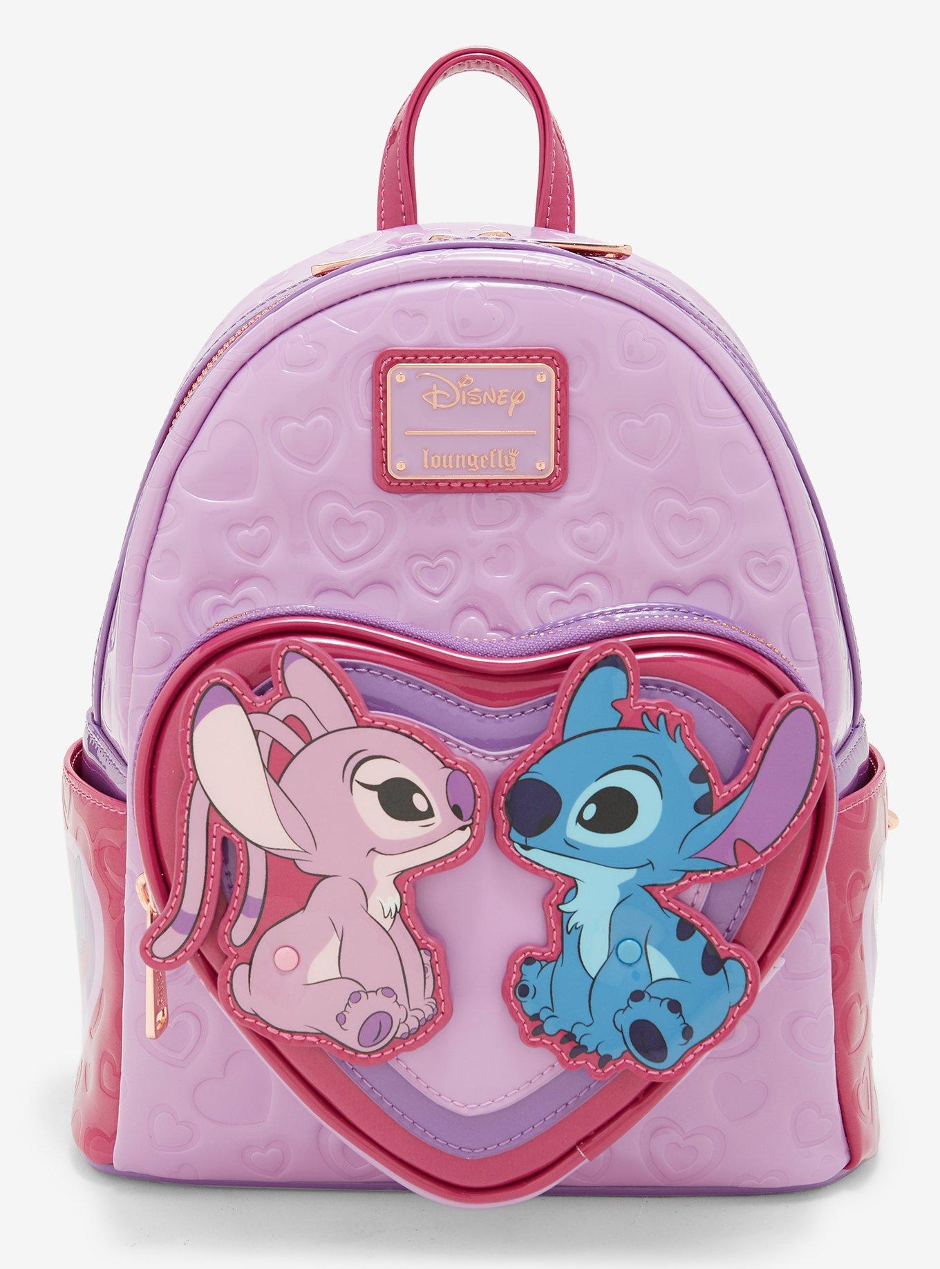 Loungefly Disney Lilo & Stitch Angel & Stitch Heart Moving Mini Backpack - BoxLunch Exclusive, , hi-res