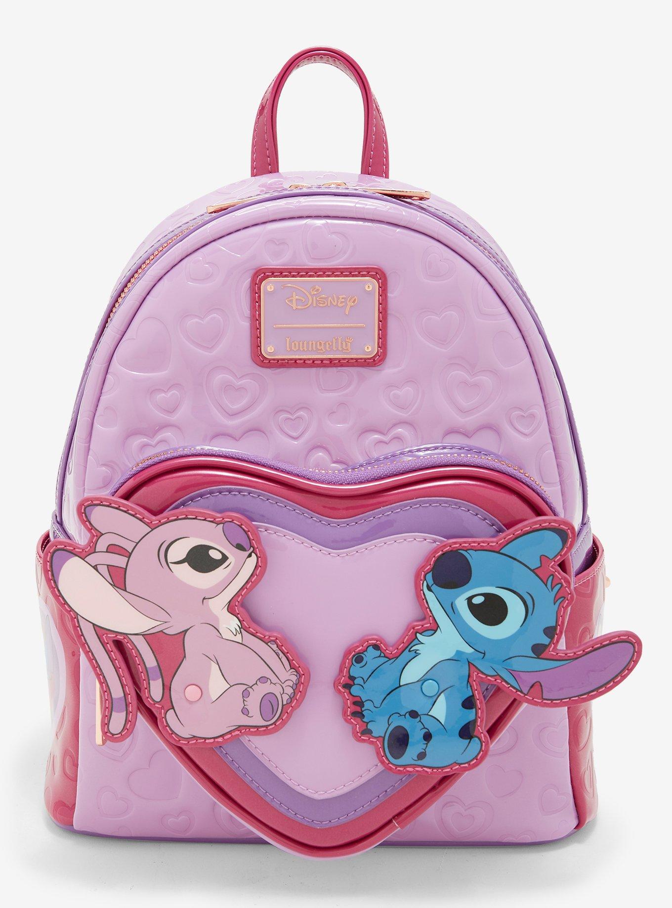 Loungefly Disney Lilo & Stitch Angel & Stitch Heart Moving Mini Backpack - BoxLunch Exclusive, , alternate