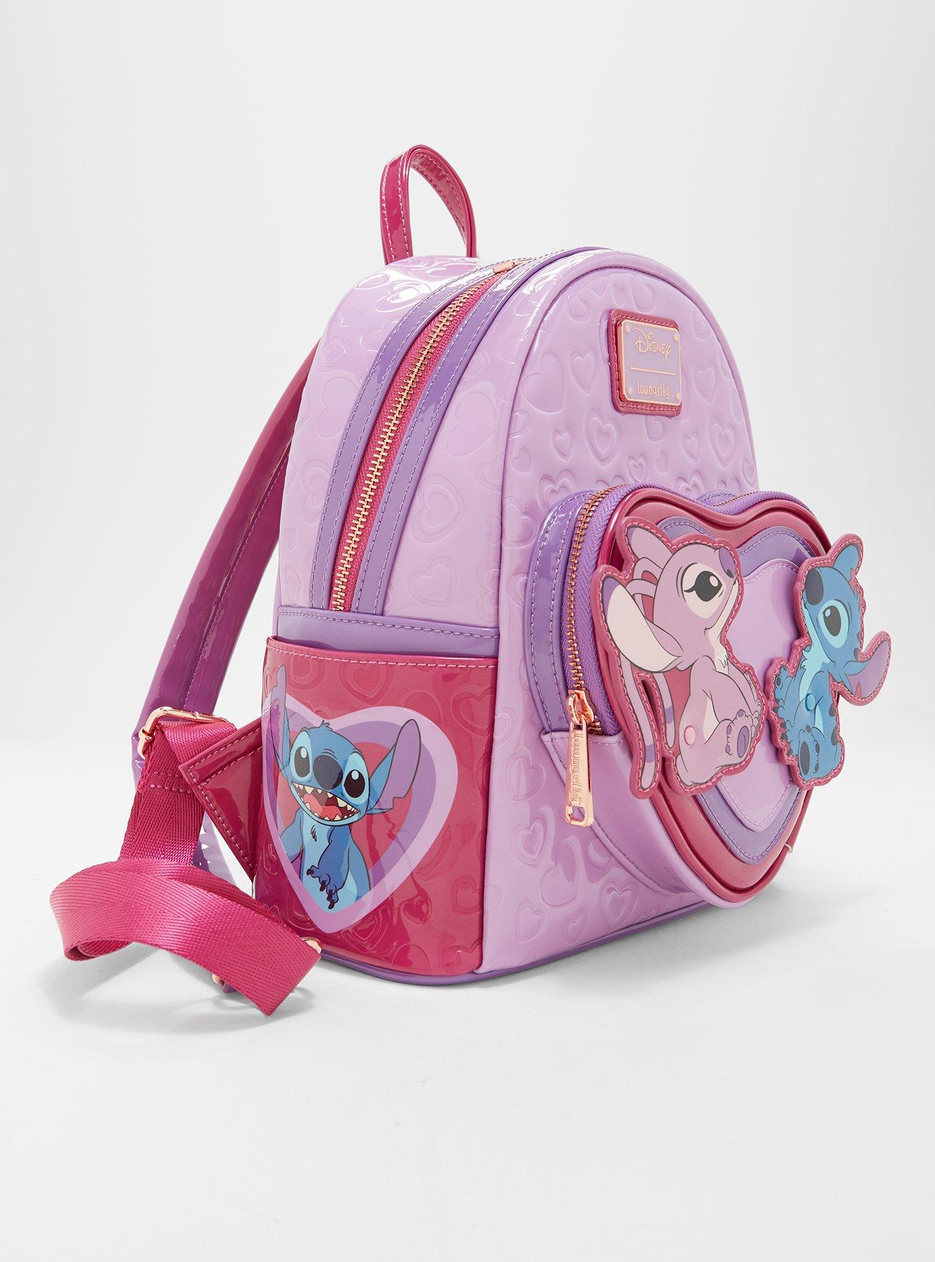 Loungefly Disney Lilo & Stitch Angel & Stitch Heart Moving Mini Backpack - BoxLunch Exclusive, , alternate