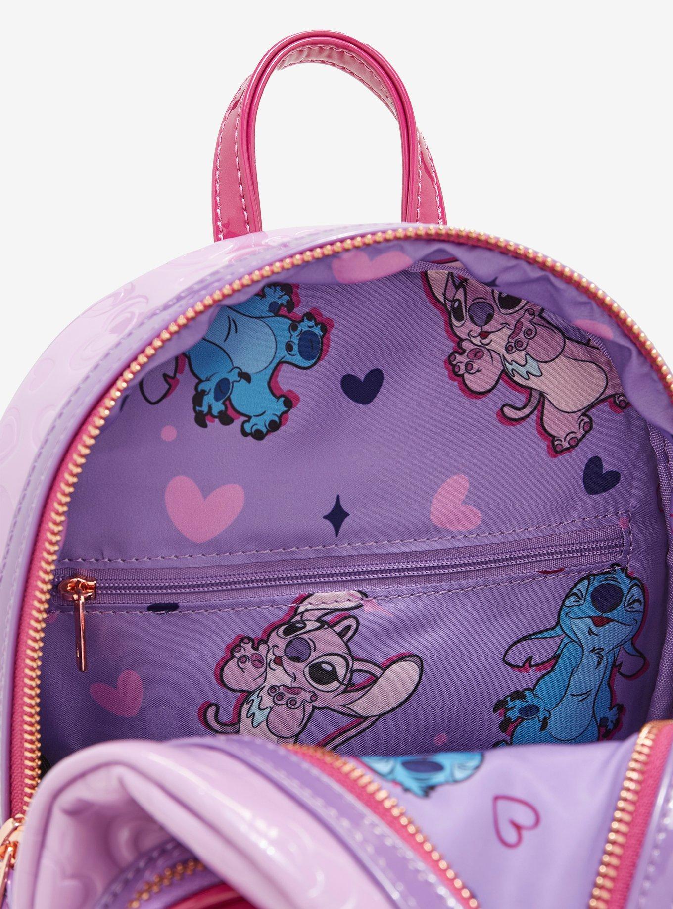 Loungefly Disney Lilo & Stitch Angel & Stitch Heart Moving Mini Backpack - BoxLunch Exclusive, , alternate