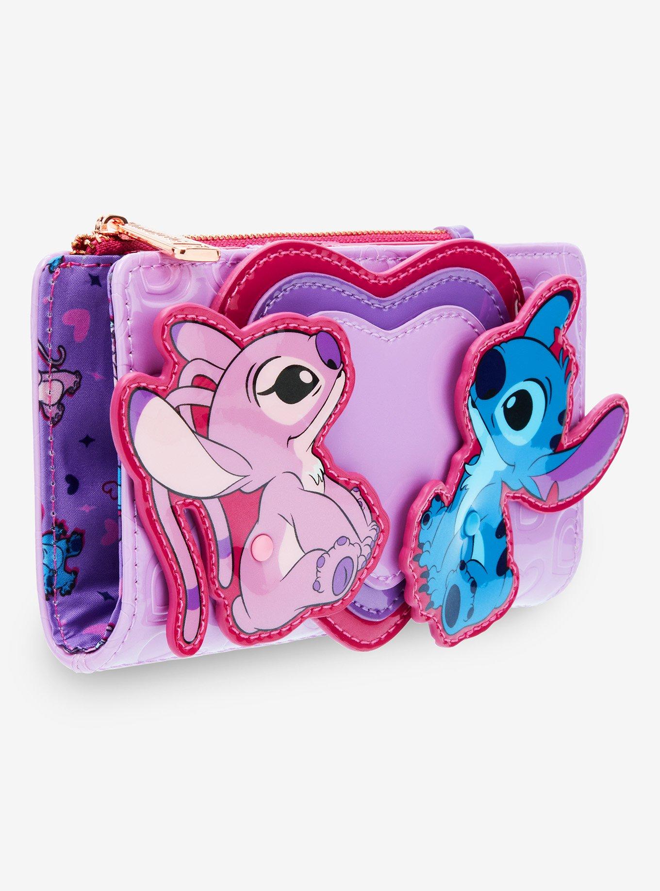 Loungefly Disney Lilo & Stitch Angel & Stitch Heart Moving Wallet - BoxLunch Exclusive, , hi-res