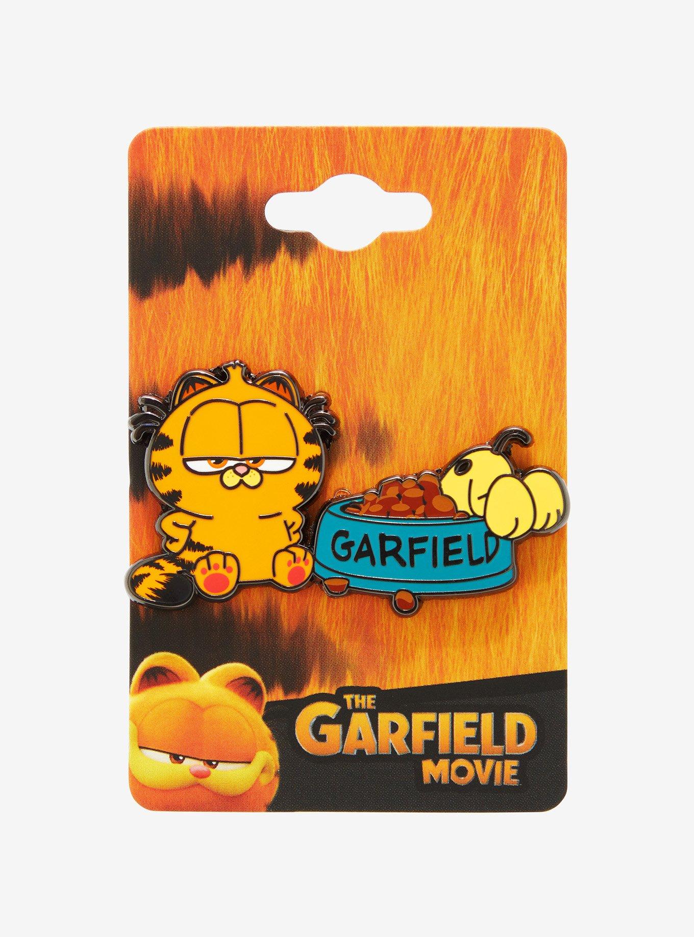 Garfield Baby Odie & Garfield Food Bowl Enamel Pin — BoxLunch Exclusive, , alternate