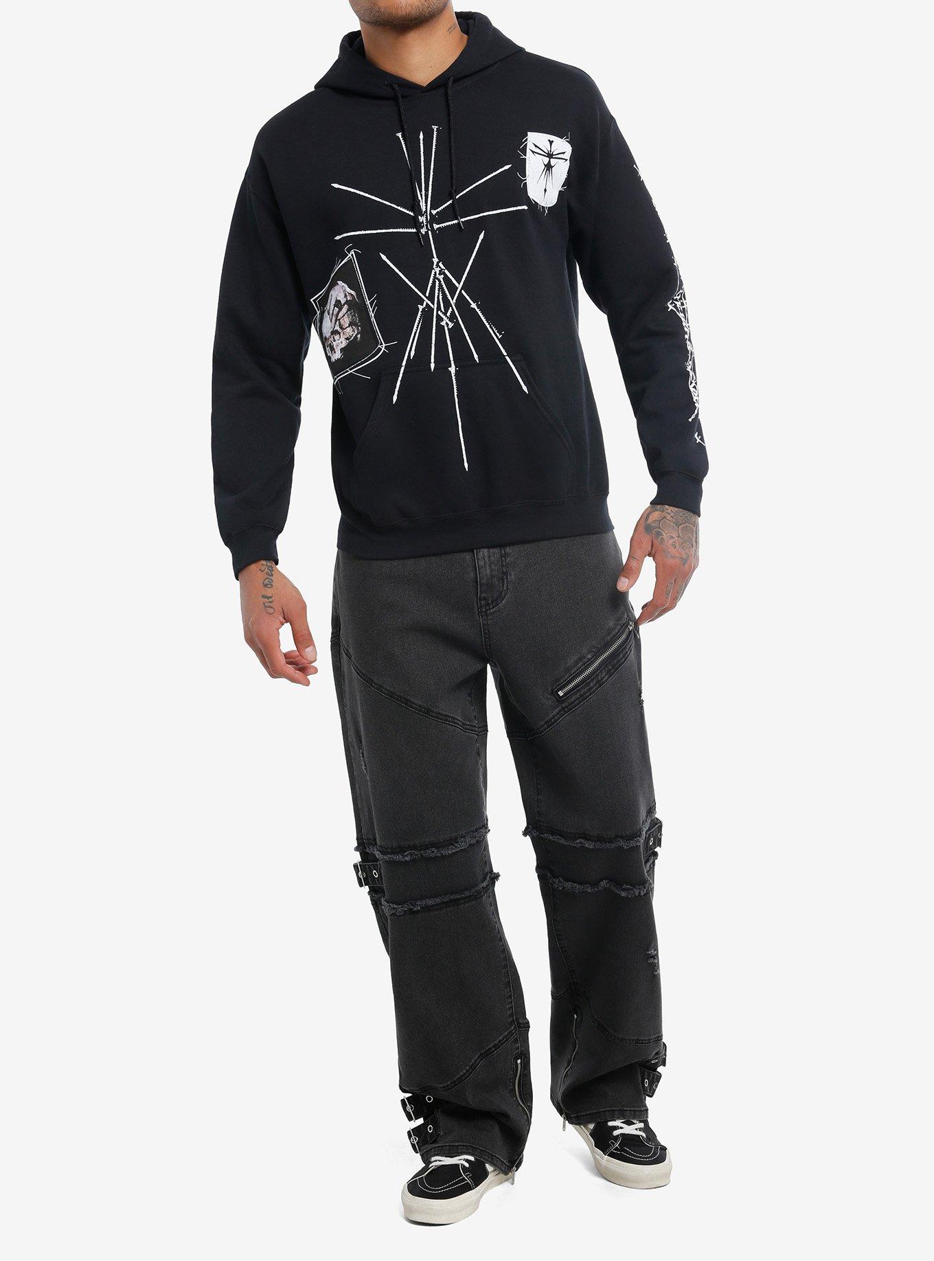 Bring Me The Horizon POST HUMAN: NeX GEn Nails Hoodie, BLACK, alternate