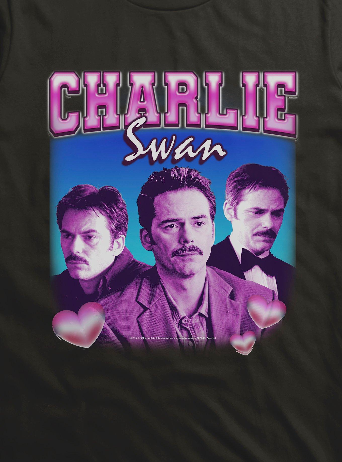 Twilight Charlie Swan Retro Style Portrait  T-Shirt, , hi-res