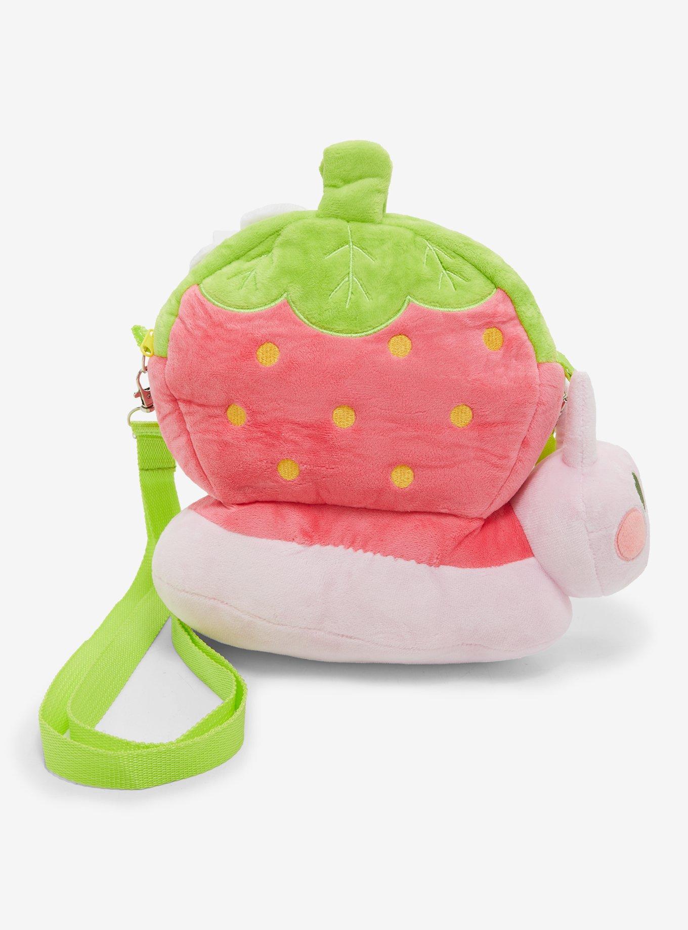 Mar De Luna Arts Strawberry Snail Plush Crossbody Bag, , hi-res