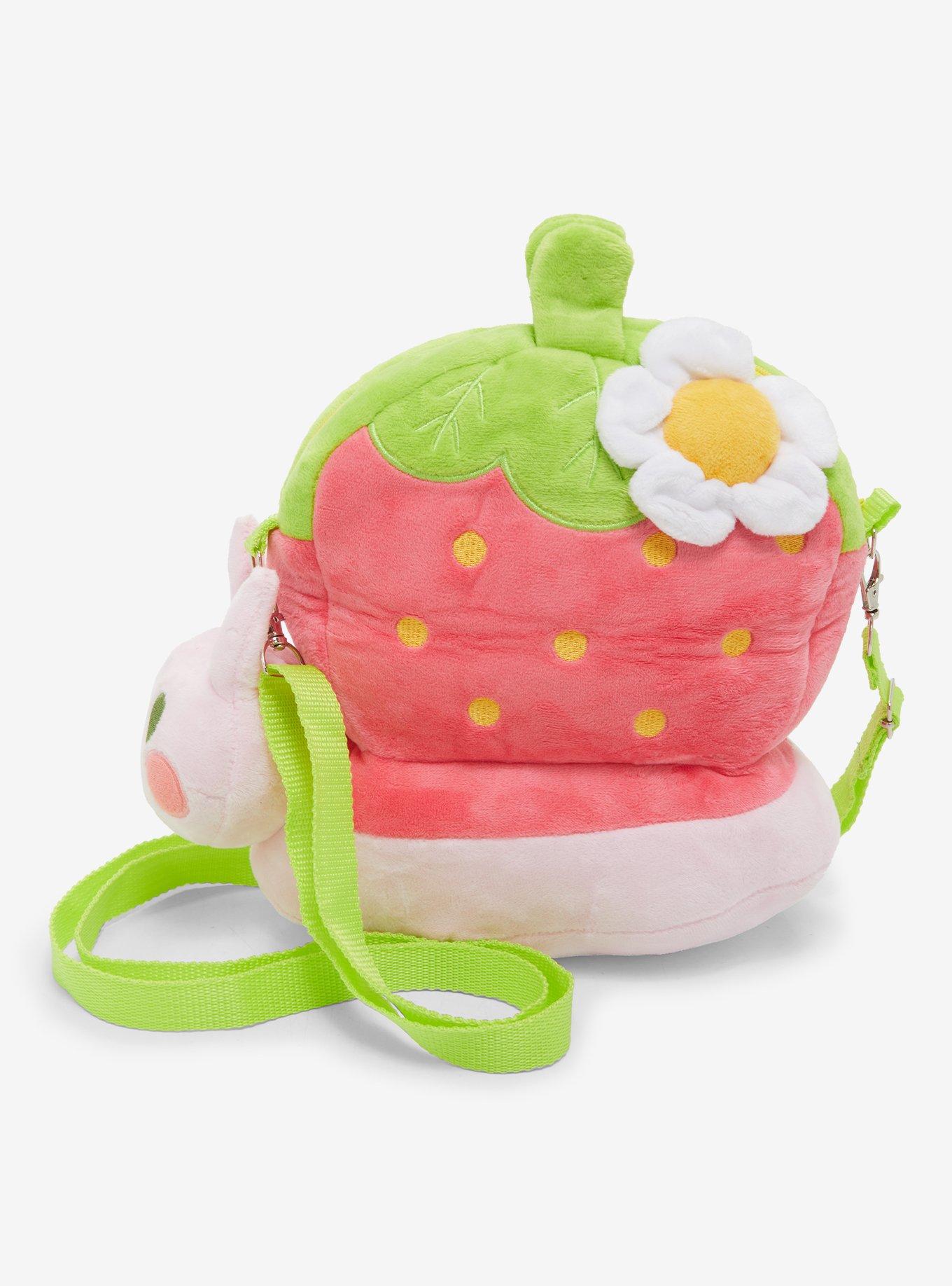Mar De Luna Arts Strawberry Snail Plush Crossbody Bag, , alternate