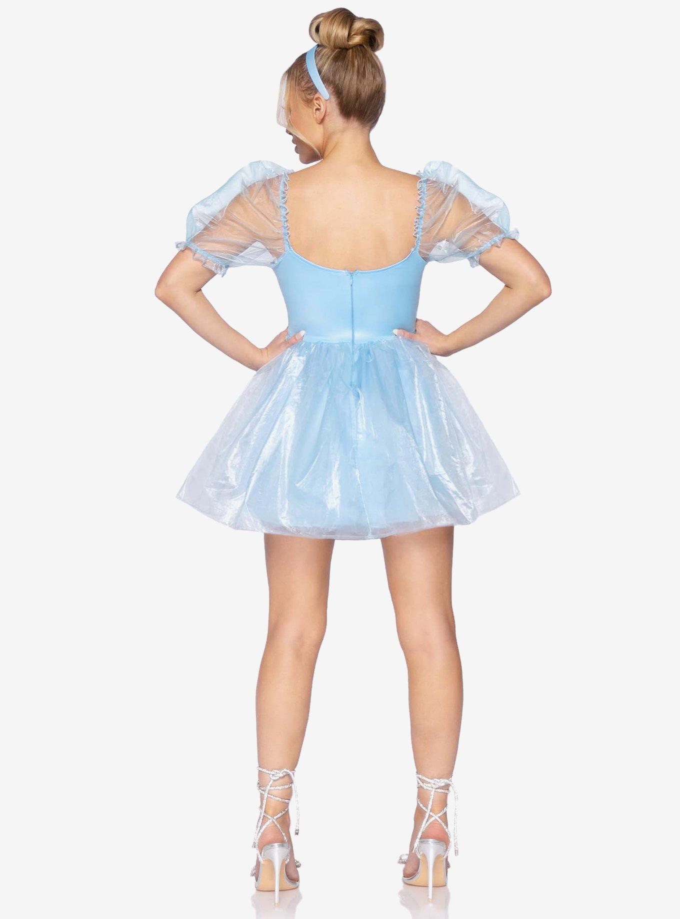 Frosted Organza Babydoll Dress Blue, , hi-res