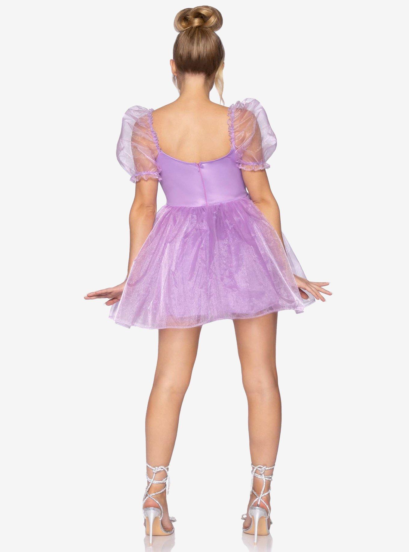 Frosted Organza Babydoll Dress Lavender, , hi-res