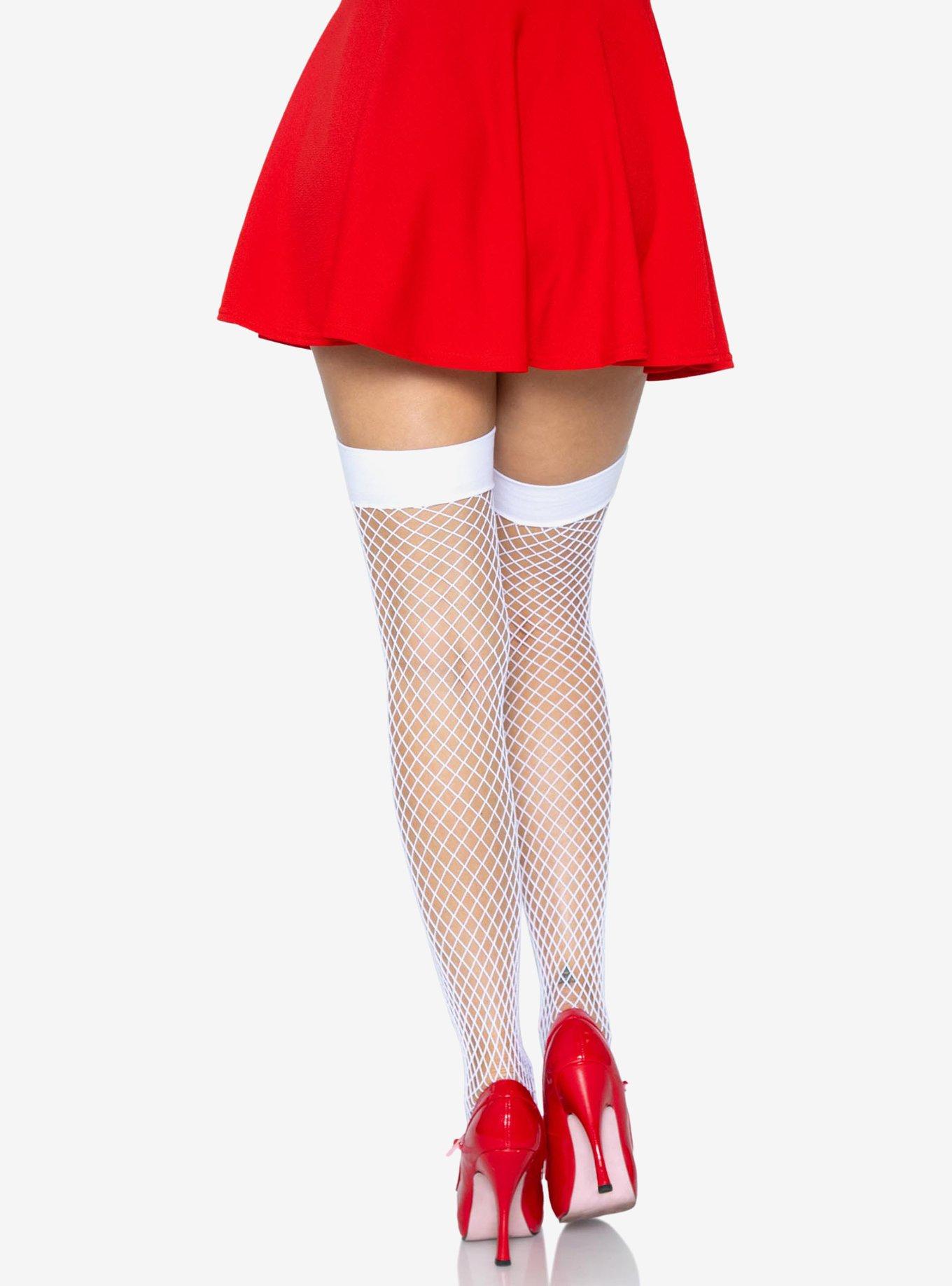 Bow Industrial Net Thigh Highs, , hi-res