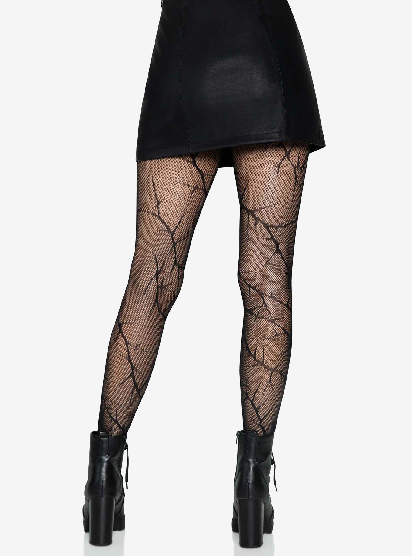 Cracked Fishnet Tights, , hi-res