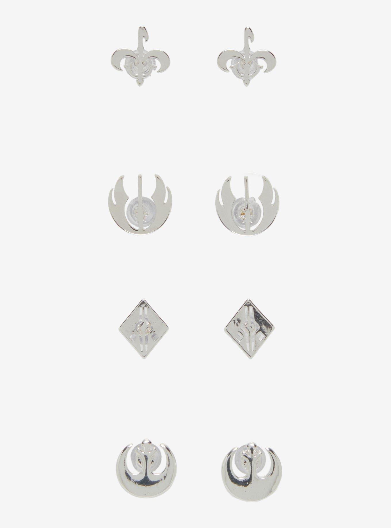 Her Universe Star Wars Silver Icons Stud Earring Set Her Universe Exclusive, , hi-res