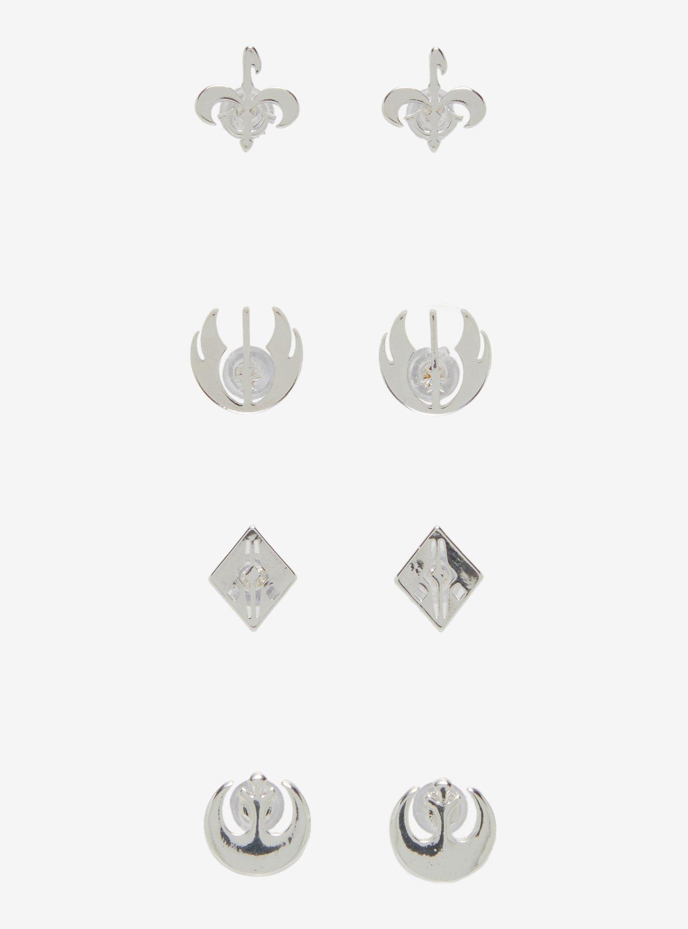 Her Universe Star Wars Silver Icons Stud Earring Set Her Universe Exclusive, , alternate