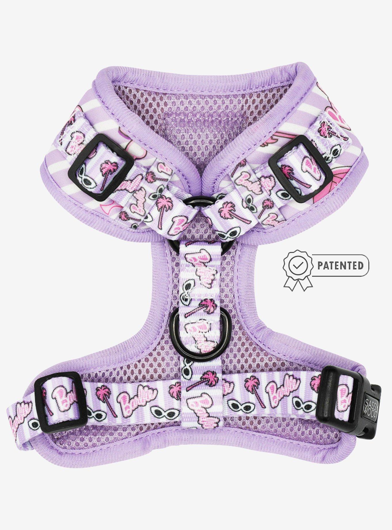 Barbie x Sassy Woof Closet Goals Adjustable Dog Harness, PURPLE, alternate