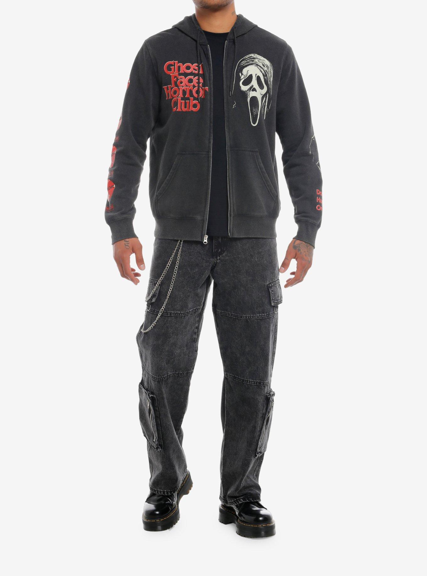 Scream Ghost Face Horror Club Hoodie, RED, alternate