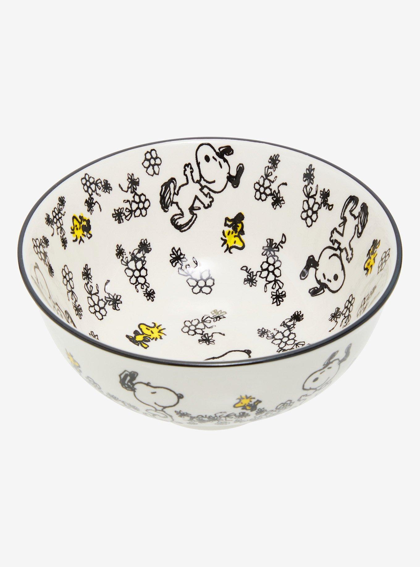 Peanuts Snoopy & Woodstock Floral Bowl, , alternate