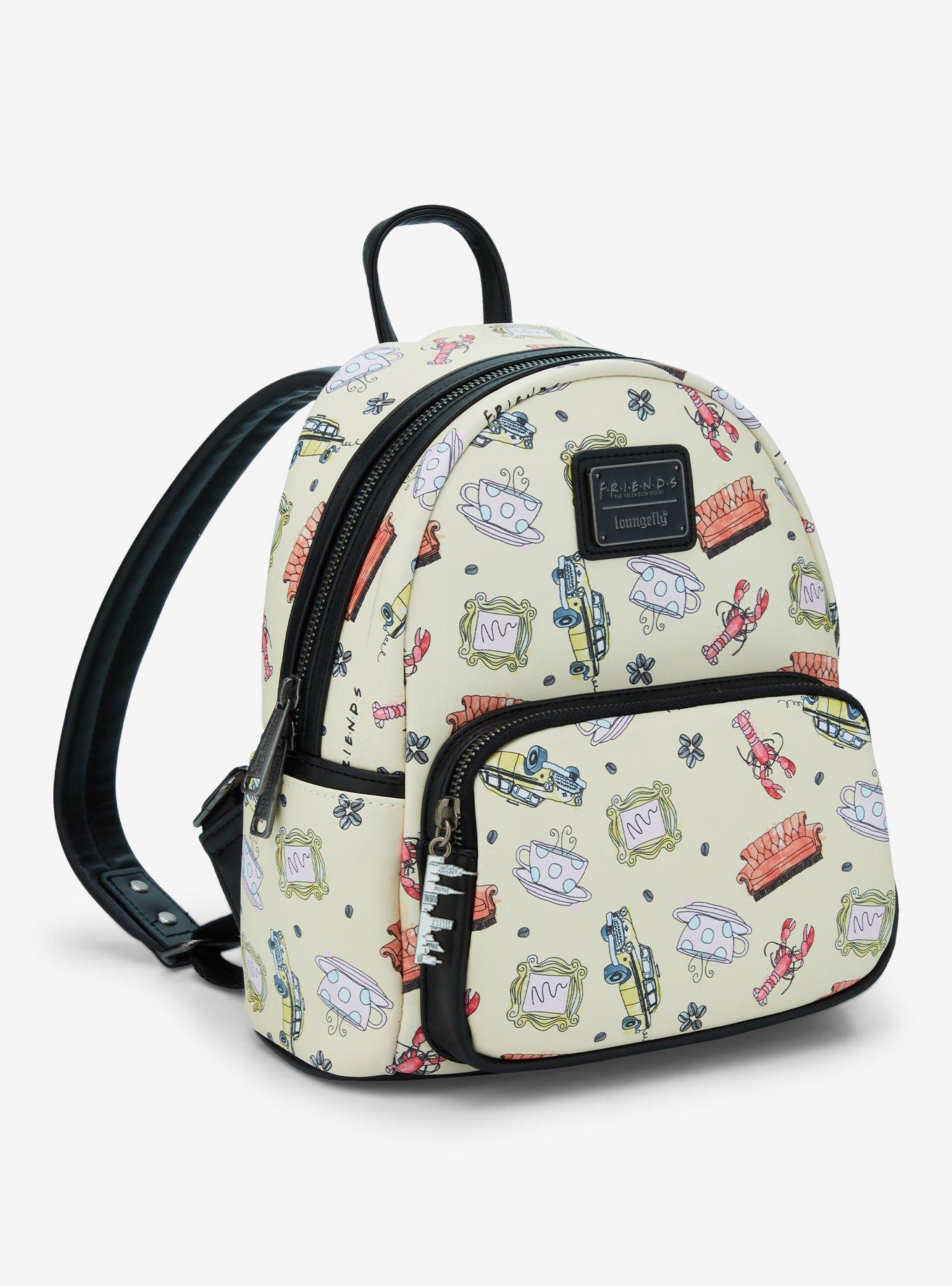 Loungefly Friends Icons Allover Print Mini Backpack, , alternate