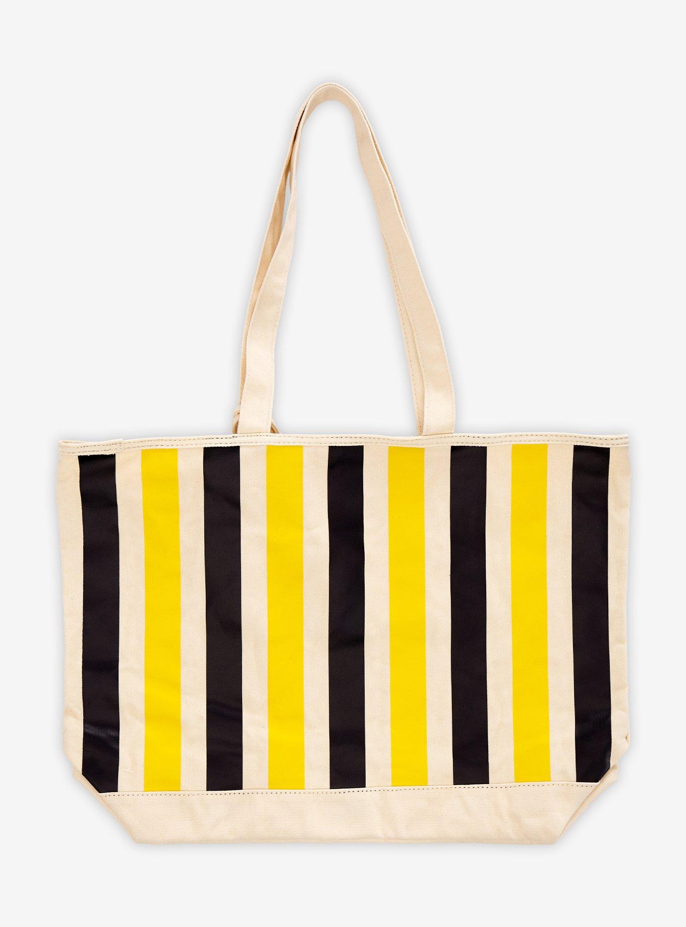 Peanuts Woodstock & Snoopy Striped Canvas Tote Bag - BoxLunch Exclusive, , hi-res