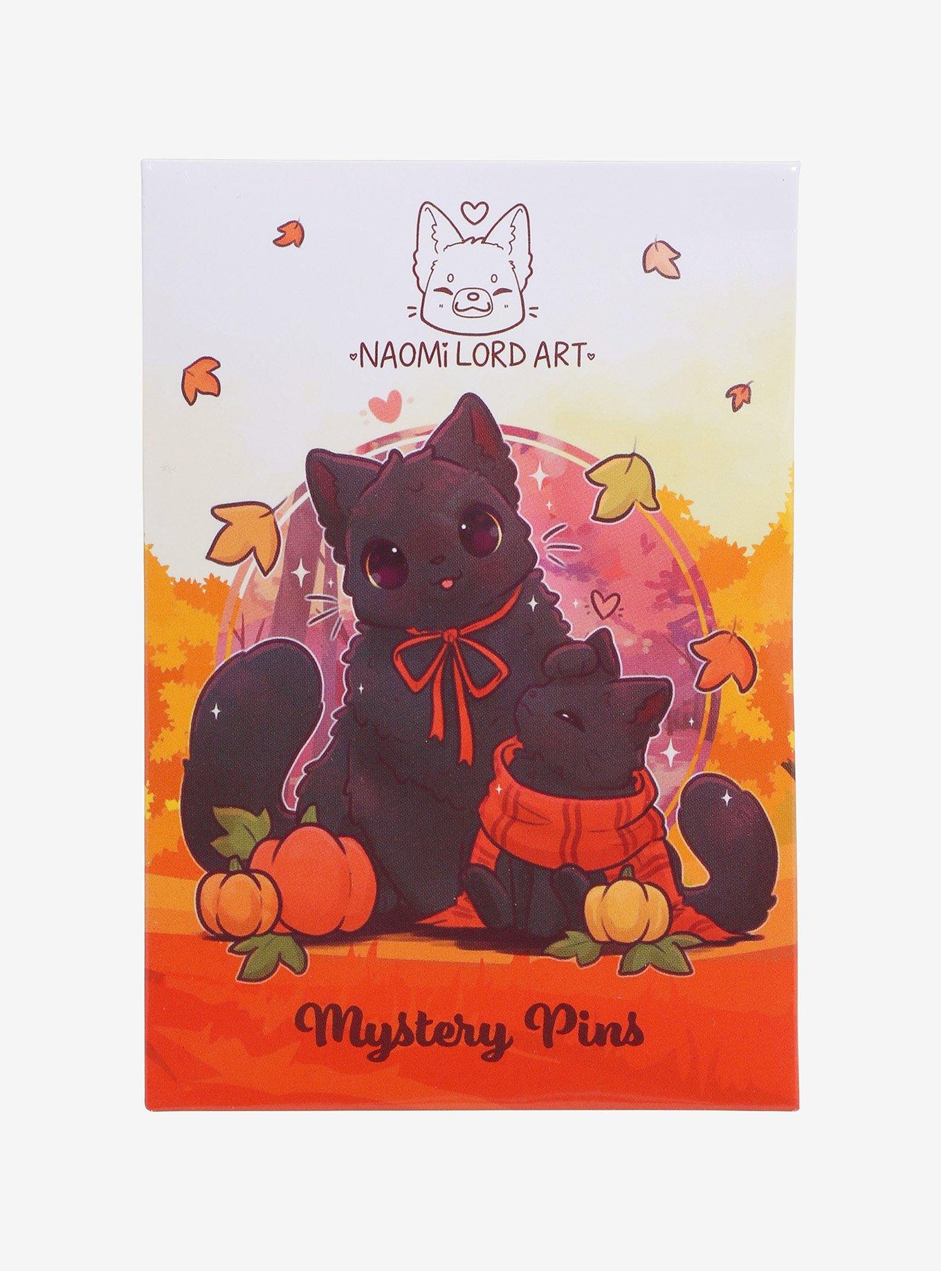 Black Cat Fall Blind Box Enamel Pin, , hi-res