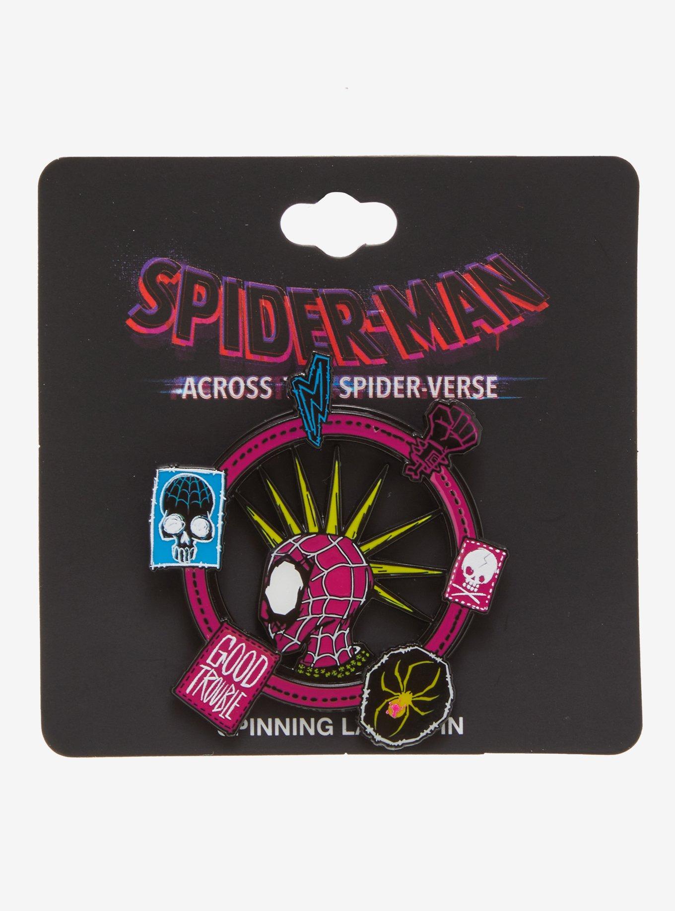 Marvel Spider-Man: Across the Spider-Verse Spider-Punk Icons Spinning Enamel Pin - BoxLunch Exclusive, , hi-res