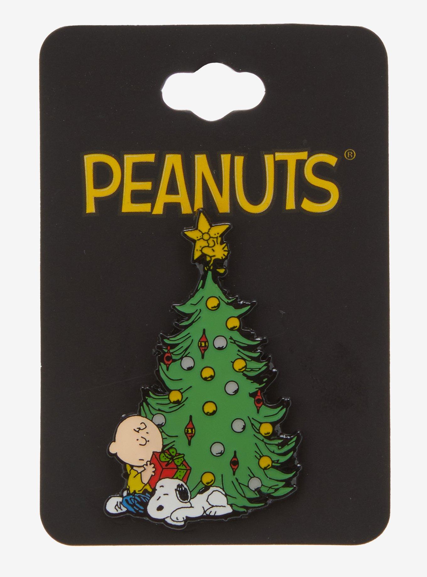 Peanuts Charlie Brown & Snoopy Christmas Tree Enamel Pin - BoxLunch Exclusive, , hi-res