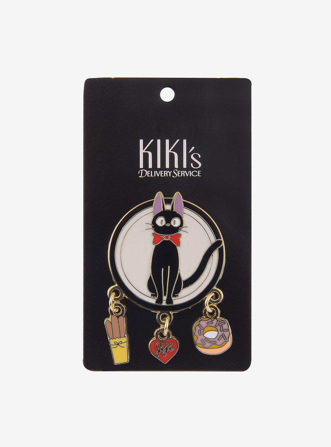 Studio Ghibli® Kiki's Delivery Service Jiji Bakery Dangling Enamel Pin — BoxLunch Exclusive, , hi-res