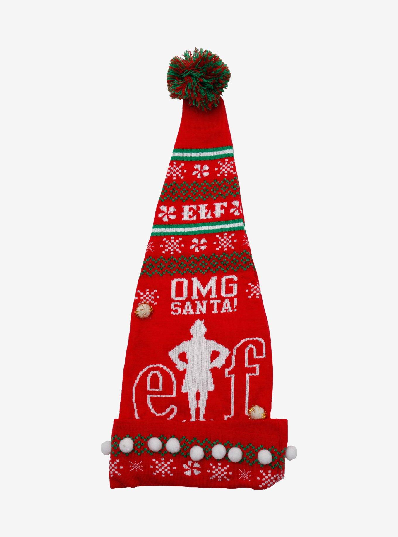 Elf OMG Santa Fair Isle Santa Hat, , alternate