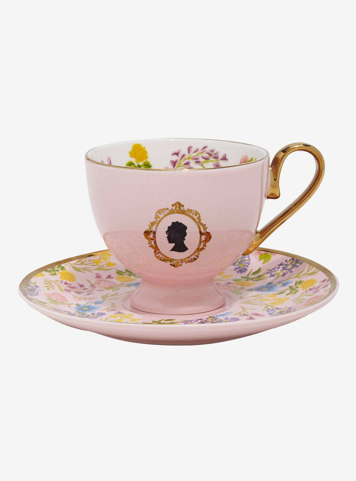 Bridgerton Silhouette Floral Tea Cup and Saucer — BoxLunch Exclusive, , hi-res