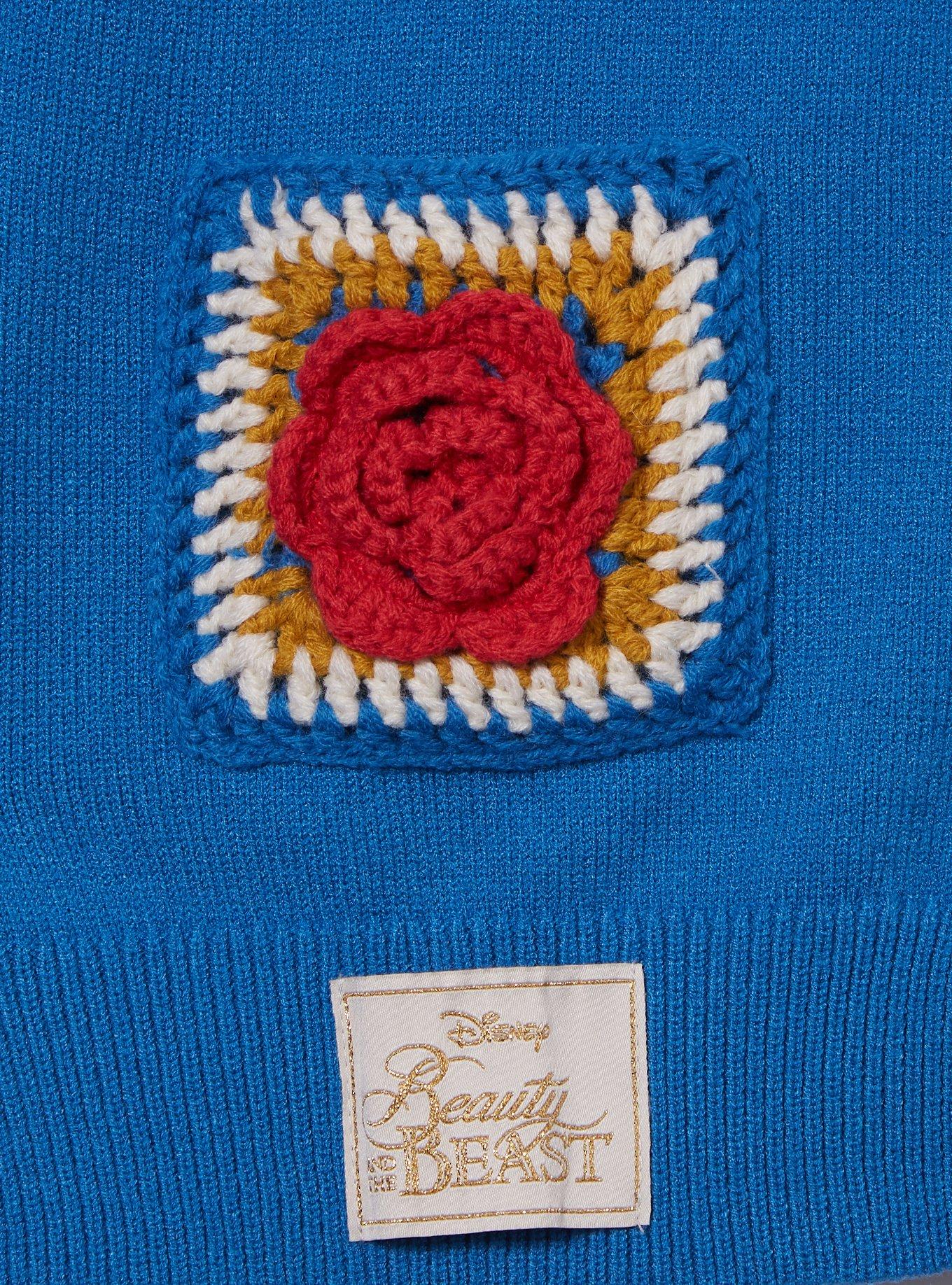 Disney Beauty and the Beast Belle Roses Crochet Women's Cardigan &mdash; BoxLunch Exclusive, DARK BLUE, alternate