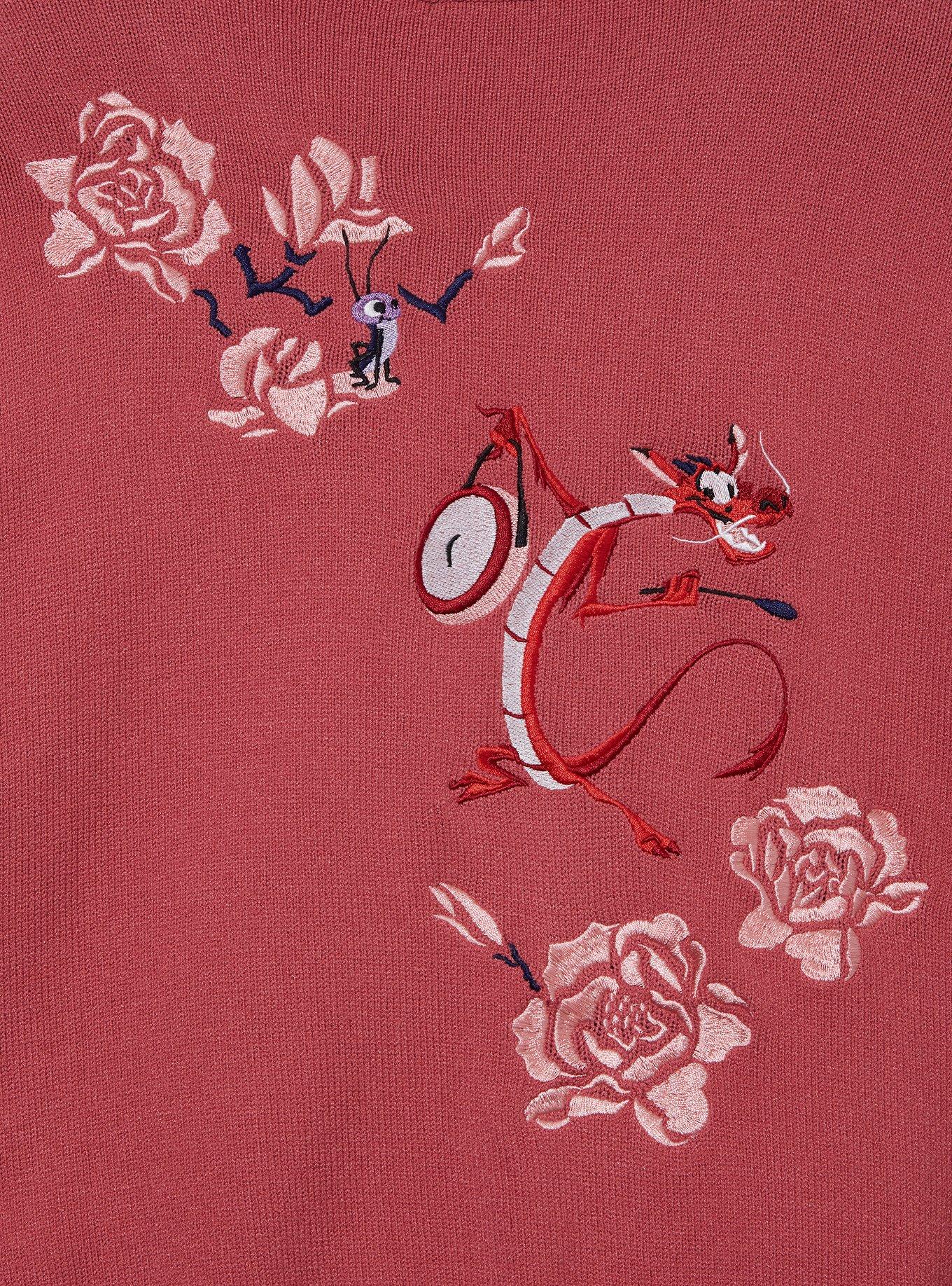 Disney Mulan Cherry Blossom Crochet Women's Cardigan &mdash; BoxLunch Exclusive, LIGHT RED, alternate