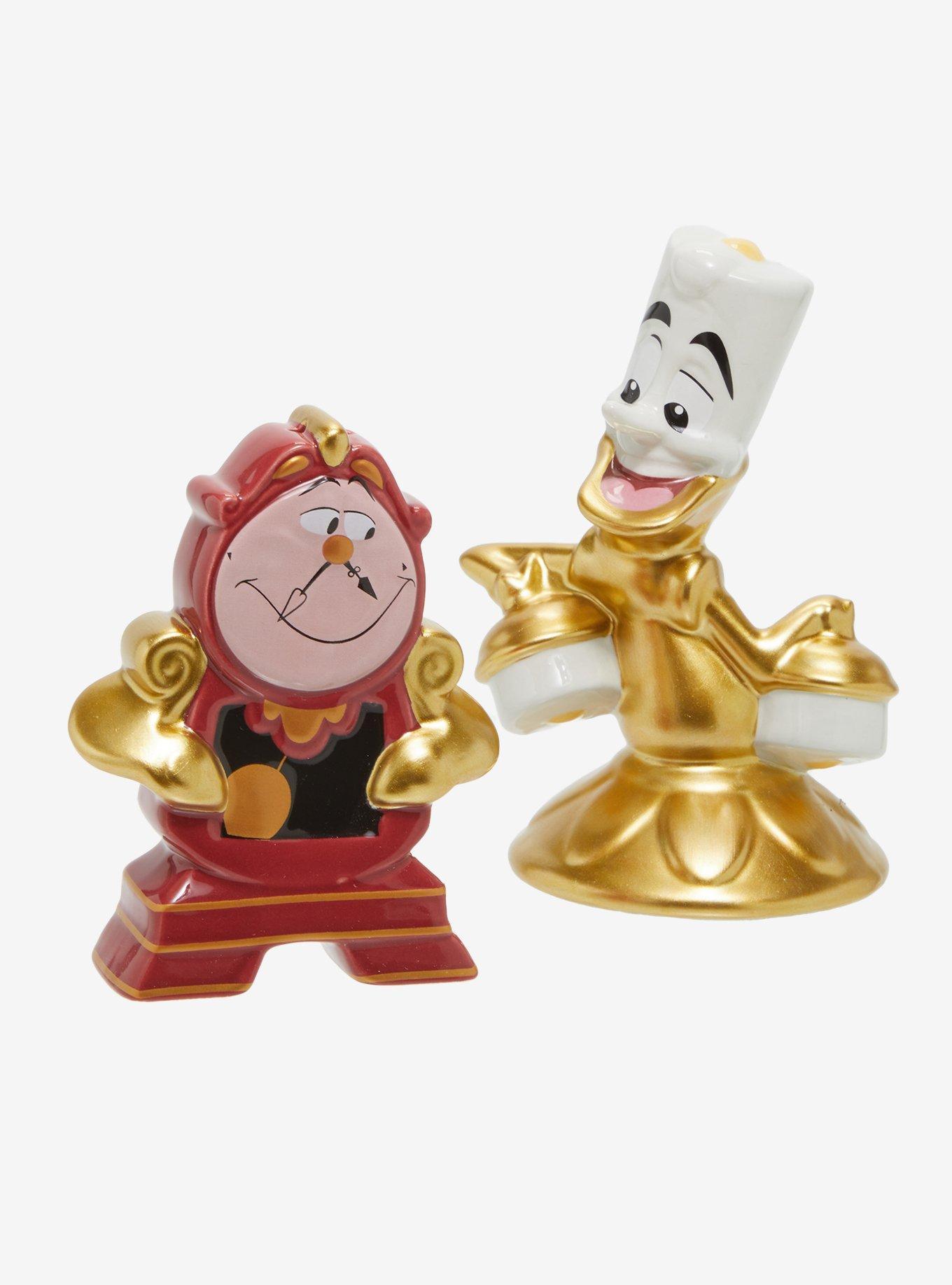 Disney Beauty and the Beast Cogsworth & Lumiere Salt and Pepper Shakers, , hi-res