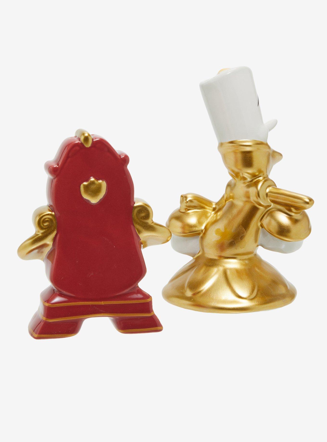 Disney Beauty and the Beast Cogsworth & Lumiere Salt and Pepper Shakers, , alternate