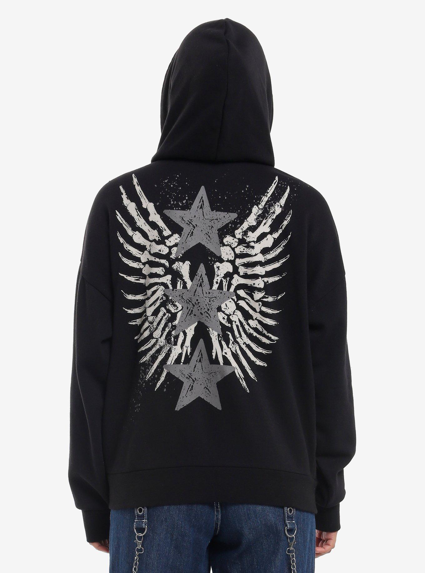 Social Collision Skeleton Swing Girls Hoodie, , hi-res